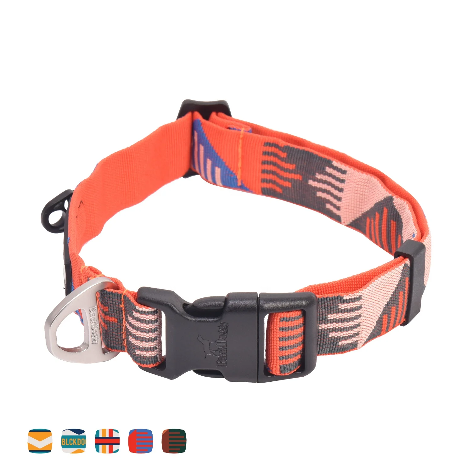 personalized logo metal buckle luxury adjustable waterproof training pet dog collar set accessories