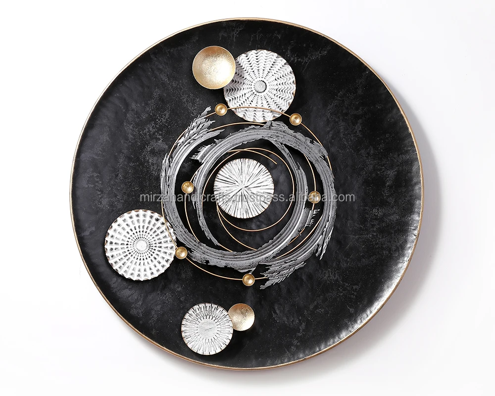 European Luxury Wrought Iron Wall Sticker Craft Home Livingroom Sofa Background Wall Hanging Decoration