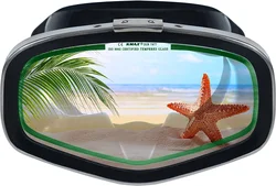 KMAX Tempered Glass Silicone Skirt Single Lens Dive Mask