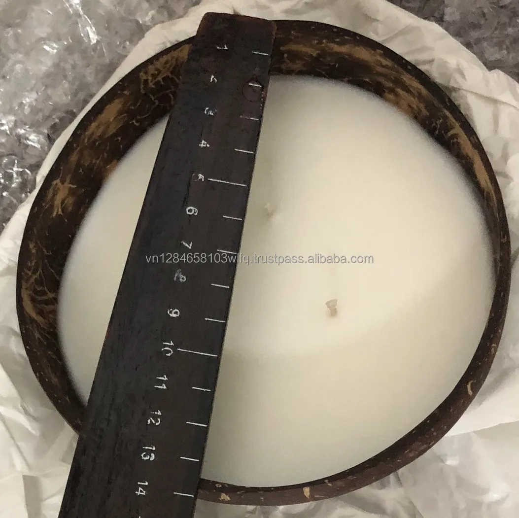 
Lavender Soy Candle in Real Coconut Shell - Vietnam Handicrafts - OEM, ODM 
