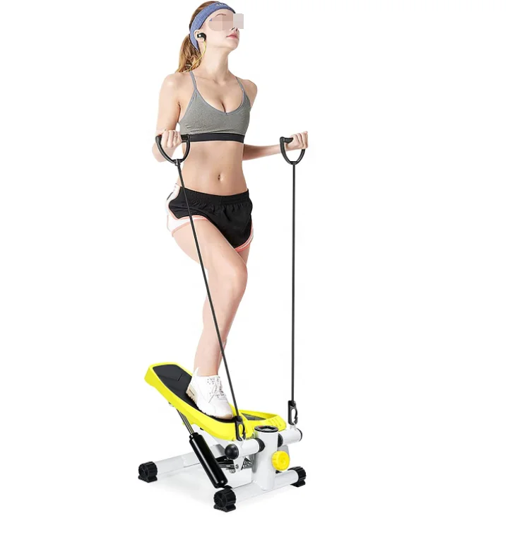 ONESTARSPORTS Adjustable Mini Air Climbers Stepper Fitness Exercise Hydraulic Mute Stepper With Resistance Band LCD Display