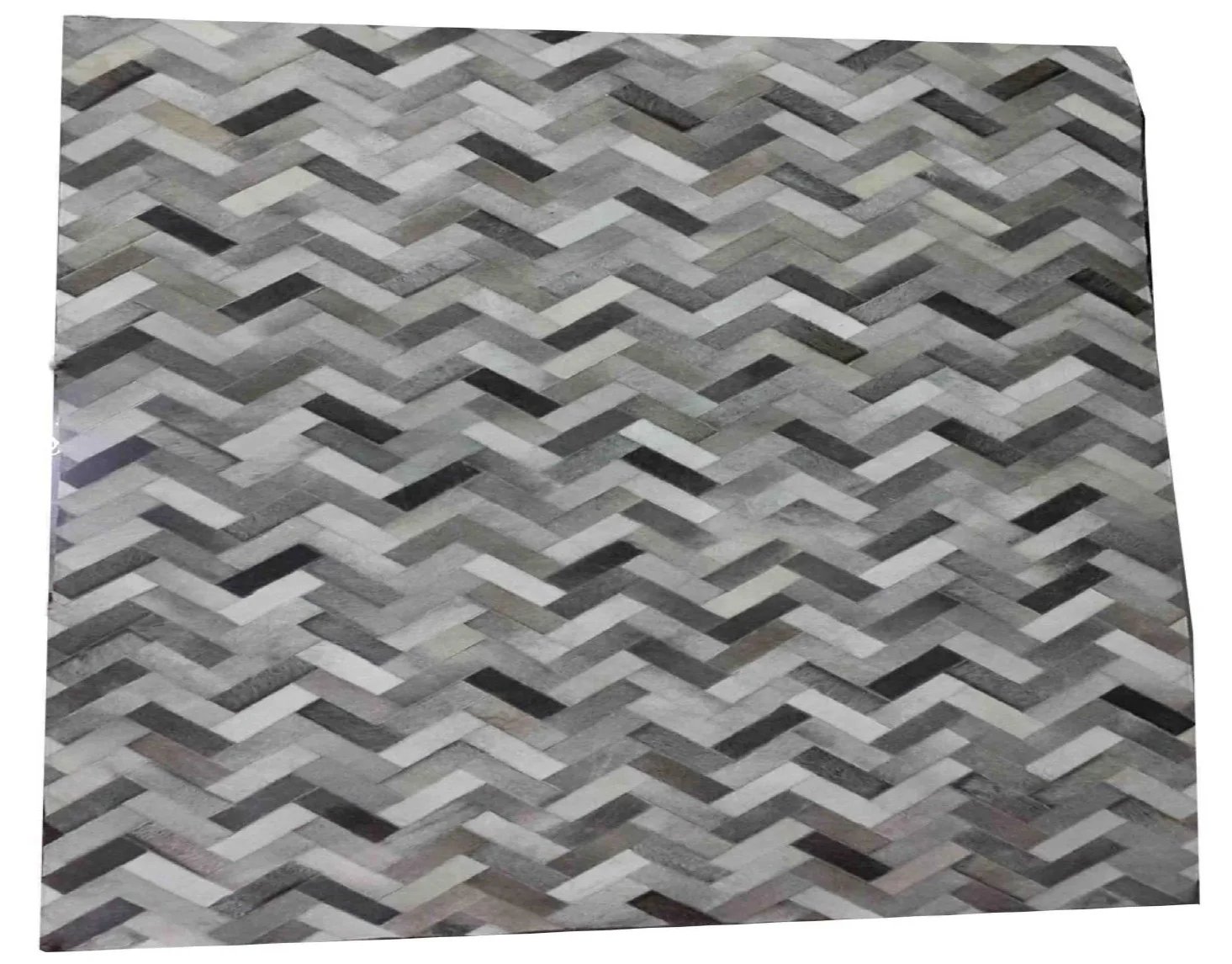 Various Style Abstract Leather Carpets Natural Area Rugs Hair on Leather Carpets Manufacturer Exporter In India