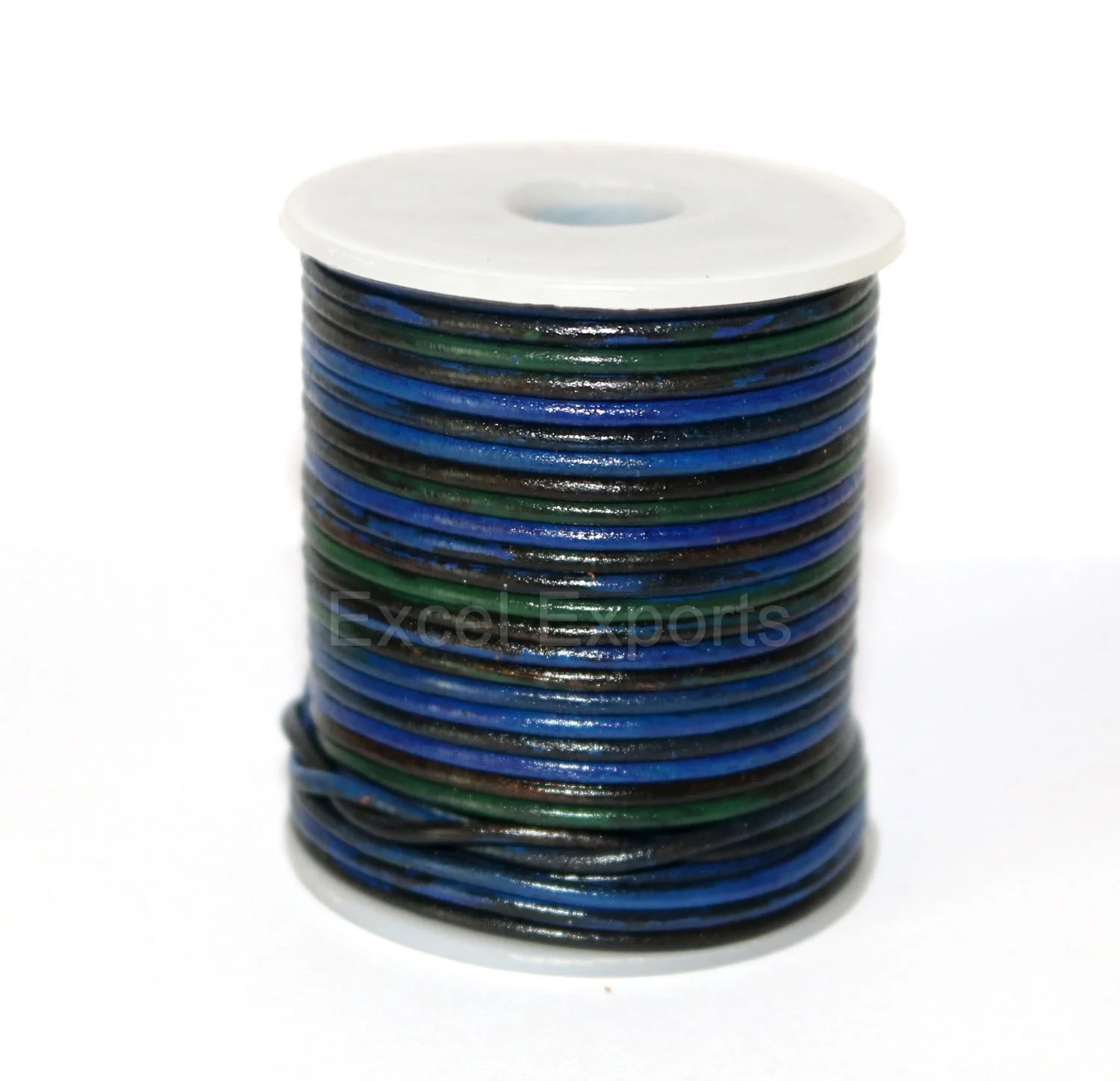 Multi Color Leather Cords Two tone cord for bracelet making fashion designing 2mm packed in 25 meter rolls Wholesale laces.
