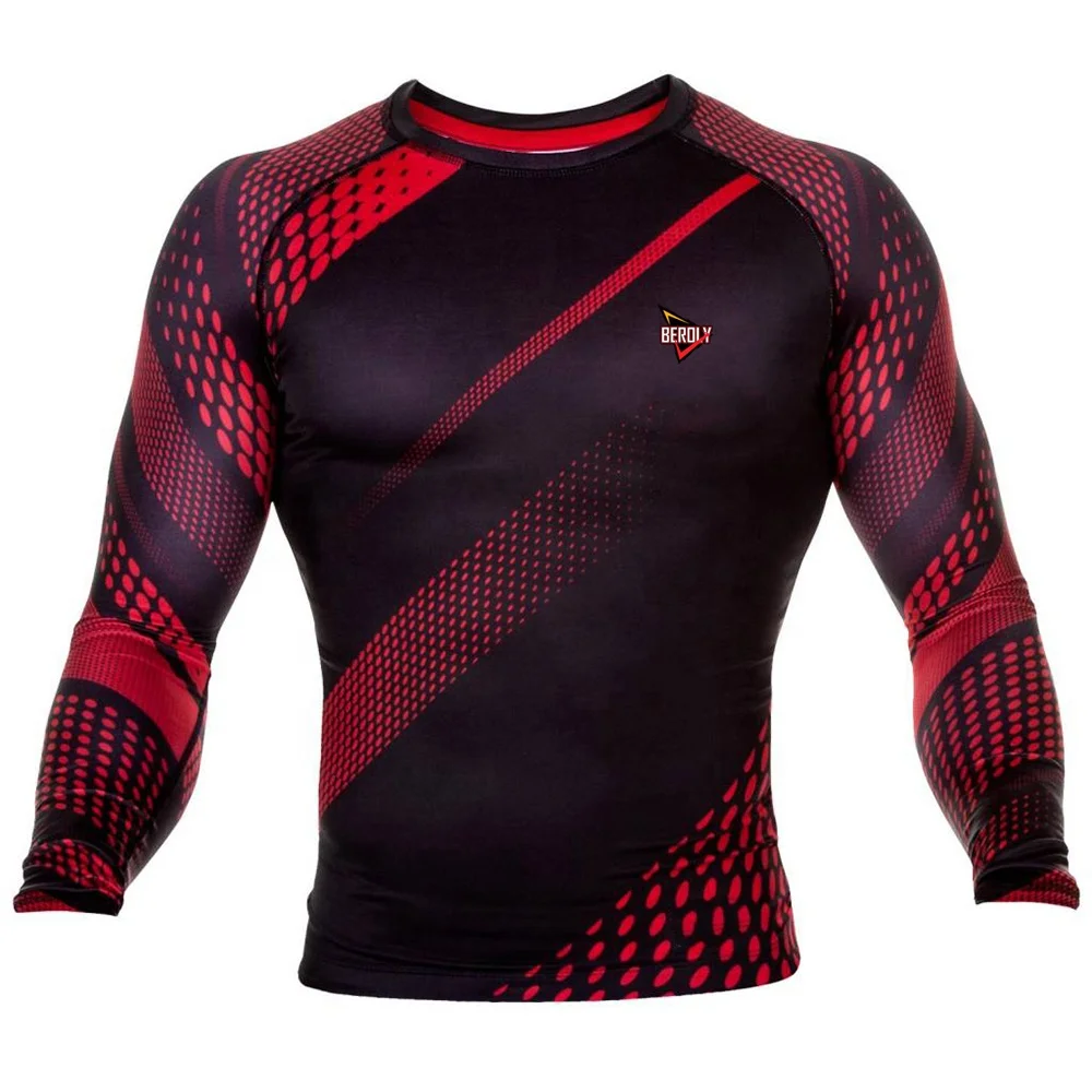 wholesale custom logo quick dry up long sleeve compression t shirt surfing rash guard swim shirt mens Rash guard