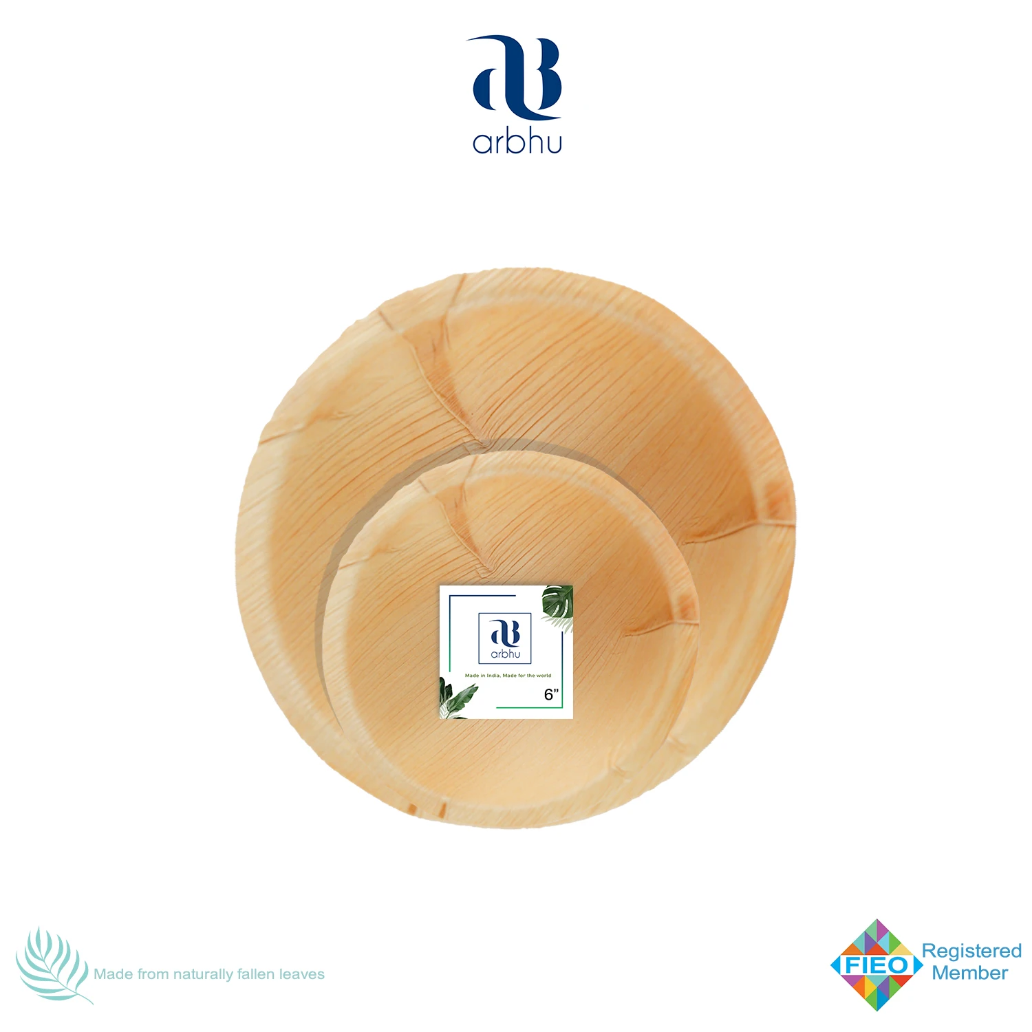 Microwave-Friendly Natural Bamboo Dinnerware Disposable Salad Bowls and Plates for Restaurants Tray Included