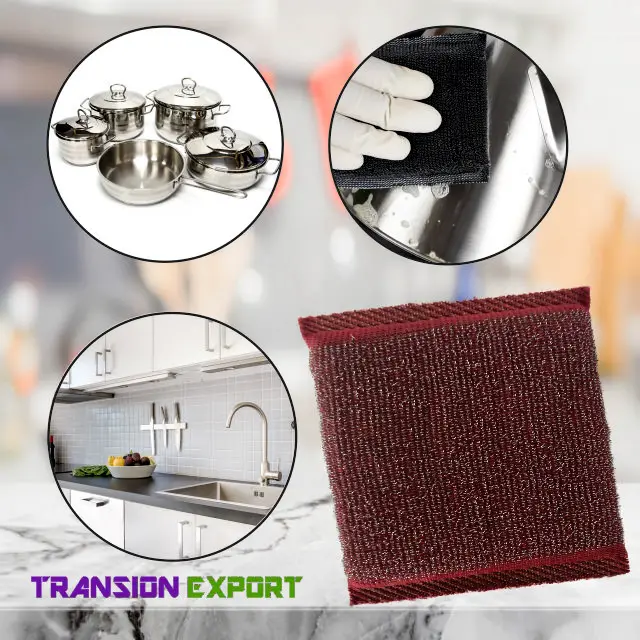 Scrub  Cleaning Sponges/Dual Sided Scouring Pad and Sponge/Reusable Kitchen Scrubbing Sponges for Dishes