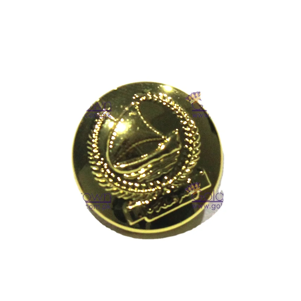 Dubai 16.5mm Gilt or Prisons uniform button