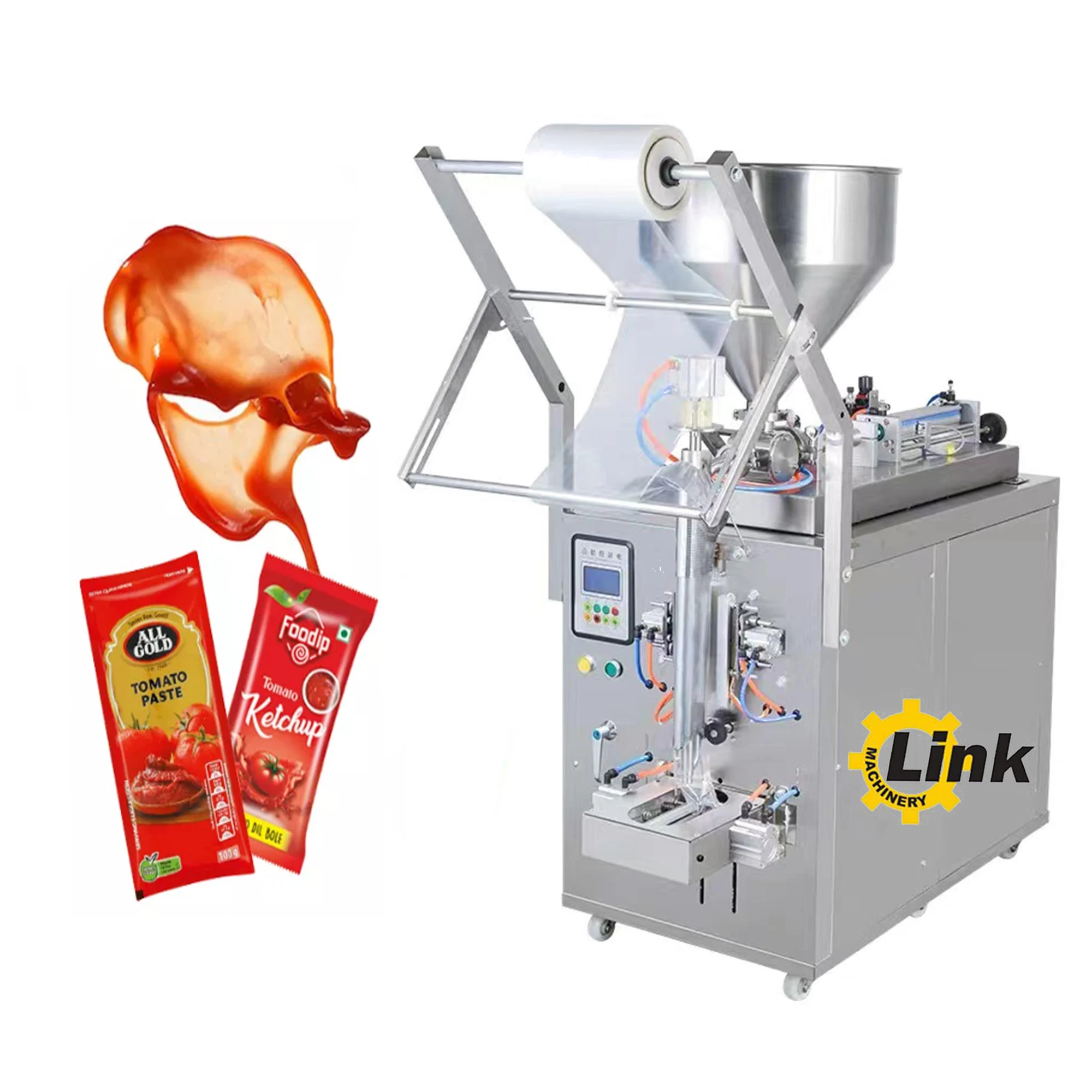 Fully Automatic Multifunctional Chili Sauce Honey Mayonnaise Black Pepper Ketchup Packaging Machine