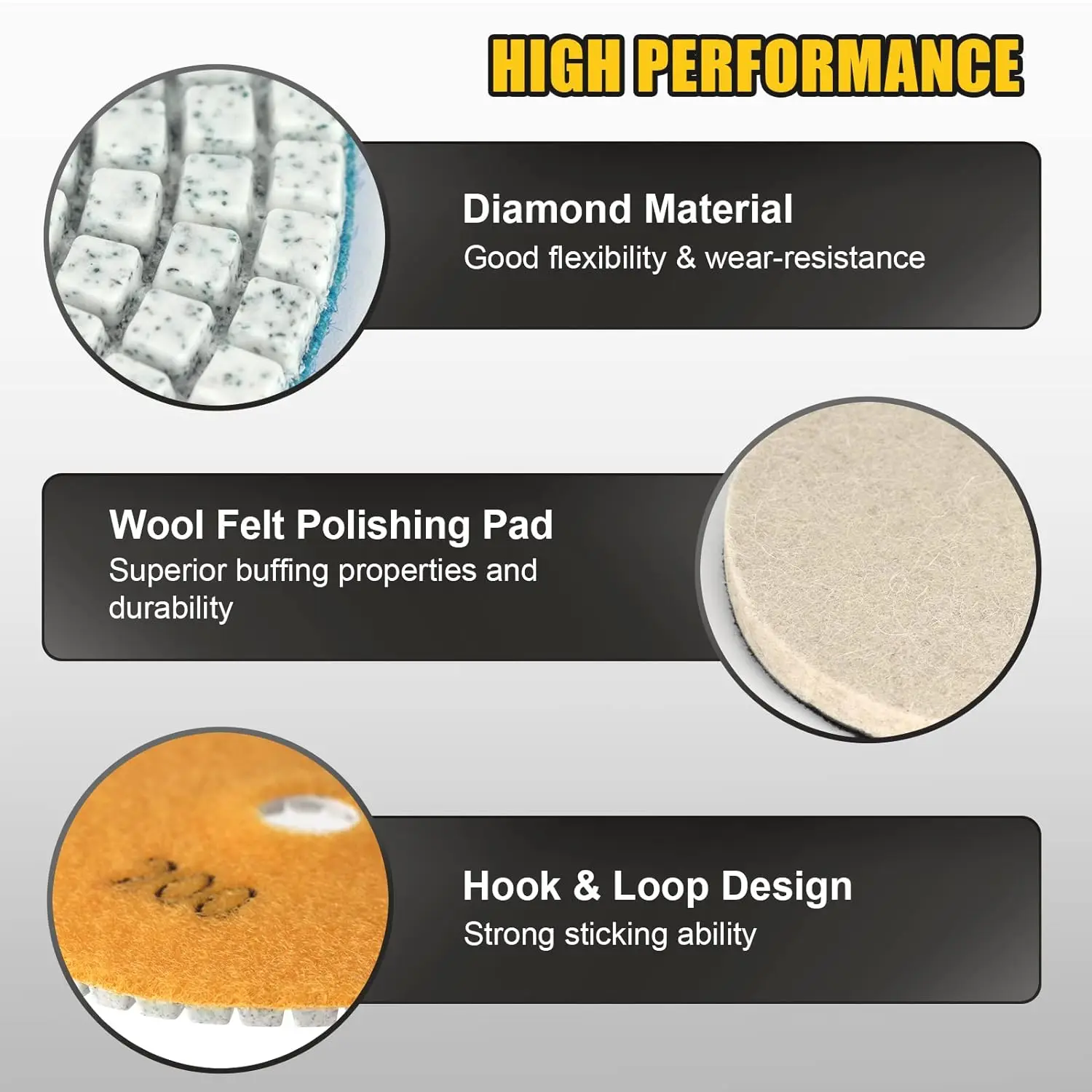 100mm diamond floor polishing pads resin sanding pads