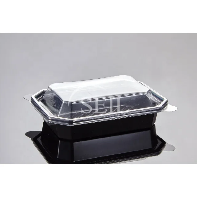 SL-201 150ml прозрачный пластиковый одноразовый Ланч-бокс для кухни черного цвета контейнер в Корейском стиле пластиковая упаковка