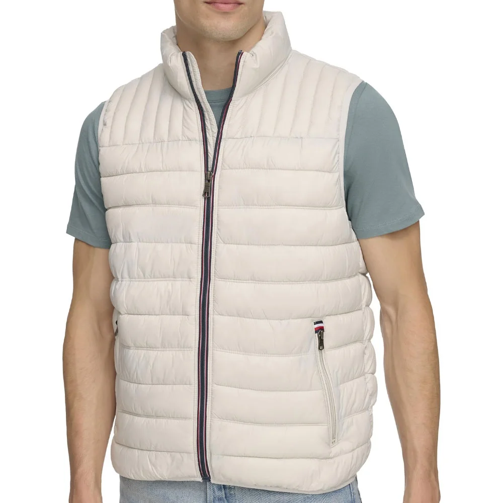 2023 Custom Sleeveless High Quality Unisex Fall Winter Custom blank plain bubble down puffer softshell suede vest for men