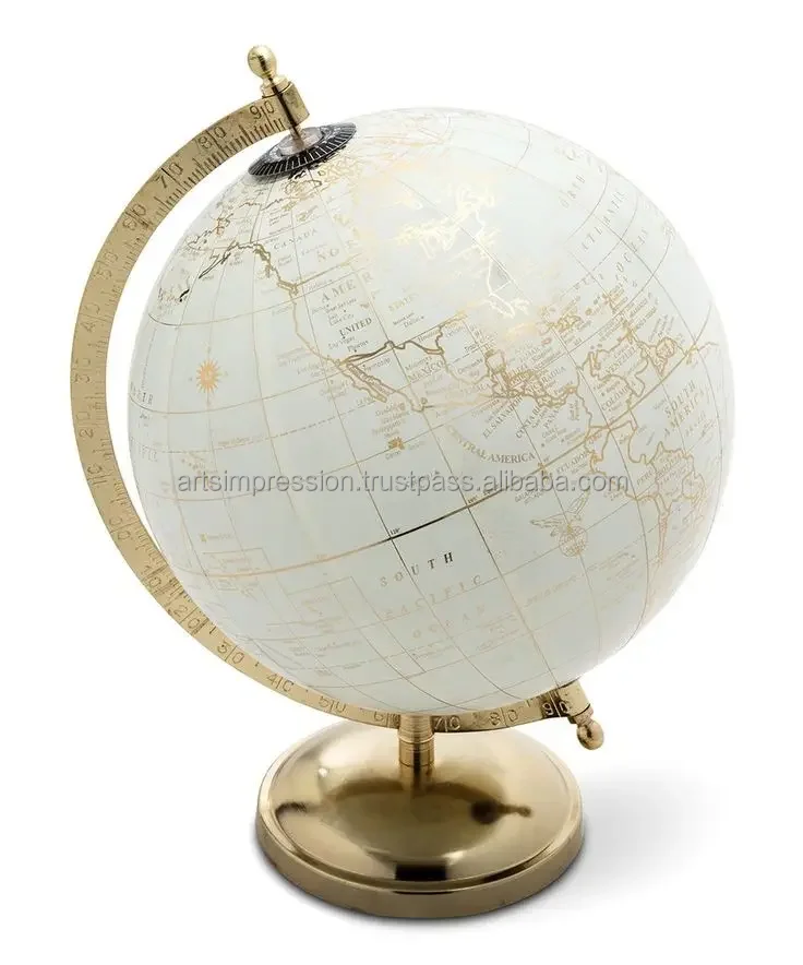 attractive globe handmade full of brass Office home Decoration Globe Stand nautical study living room for gift items globe 2024