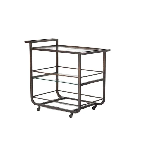 Metal and Glass material High Quality Home Decor Table Trolley Best Selling For Food Server Home and Hotel Used
