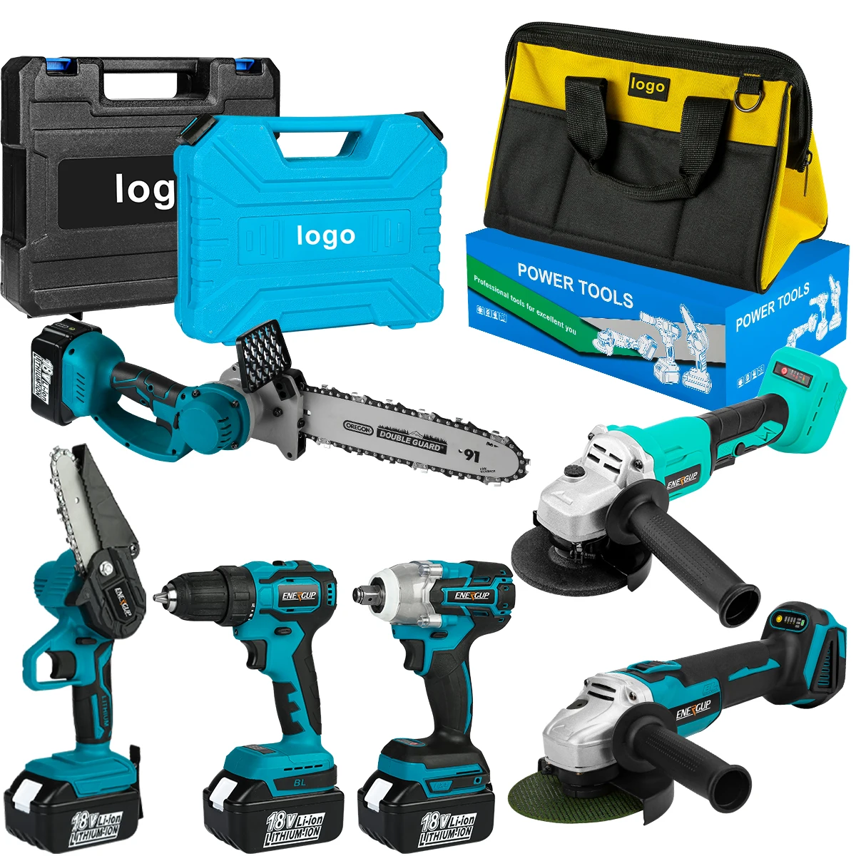 ENERGUP Powered by makitas battery 18v power tools set combo kit cordless electrician tools kit herramientas