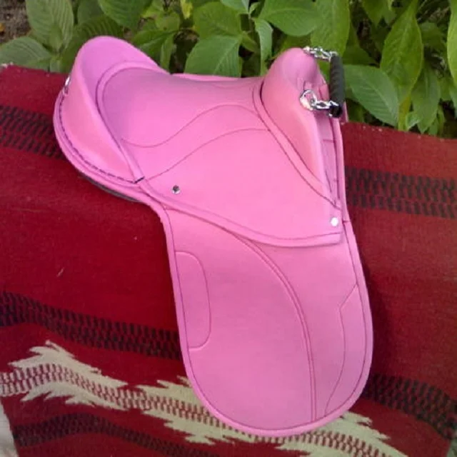 Оптовая продажа, седло для верховой езды из синтетической кожи, удобное английское лошадиное гоночное седло из Индии, легкое