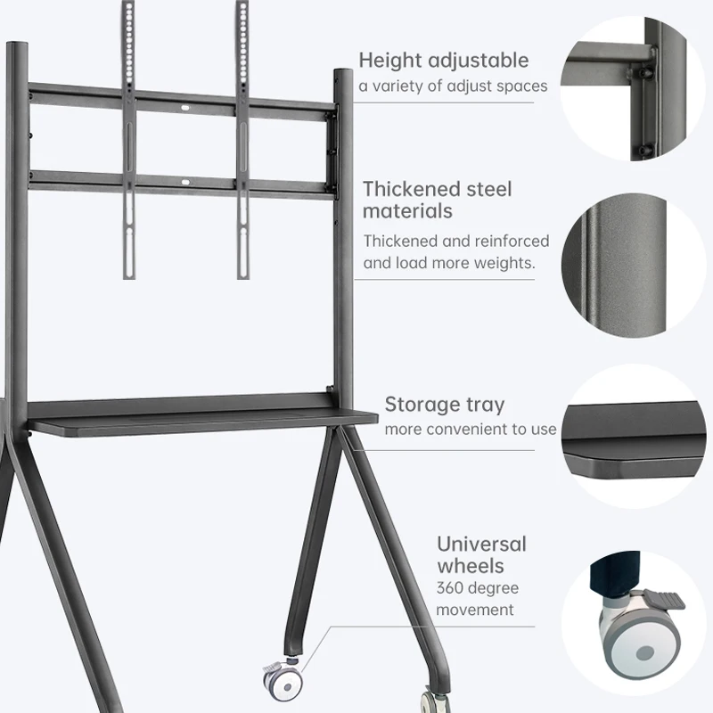 55-86 Inch Multi Touch Screen Stands Display Portable Metal Holder  Mount Stand Bracket Interactive Flat Panel Holder