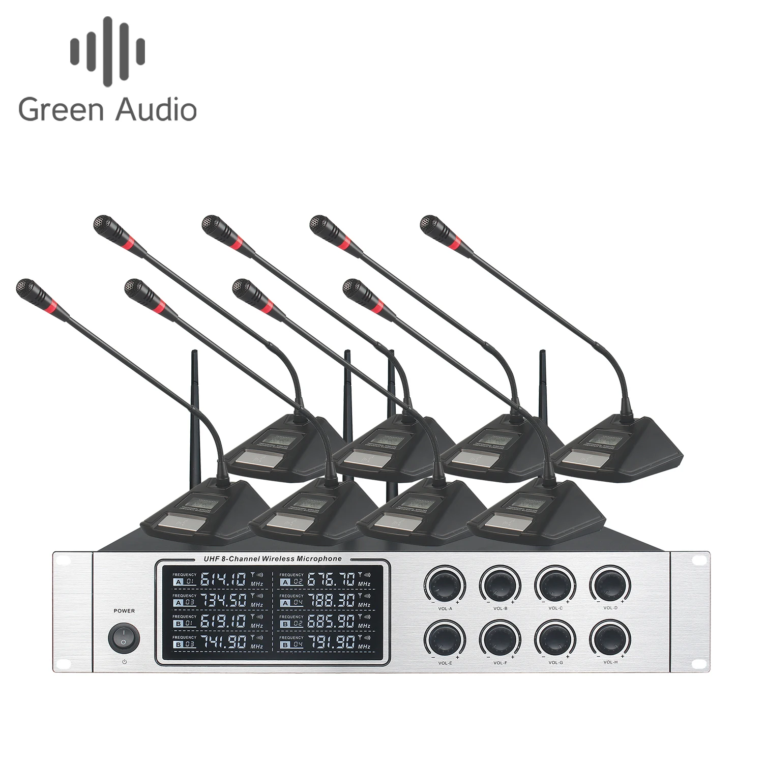 GAW-U8804 Professional UHF Wireless Microphone Digital Conference System KTV Singing Stage Sound