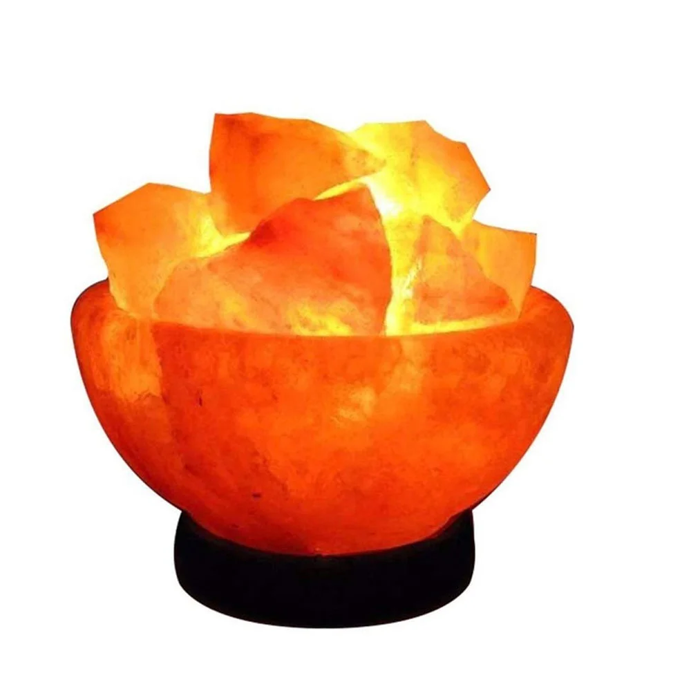 Best Selling Custom Made Hand Crafted Himalayan Bowl Shape Salt Lamp Carved Decoration at Low Price