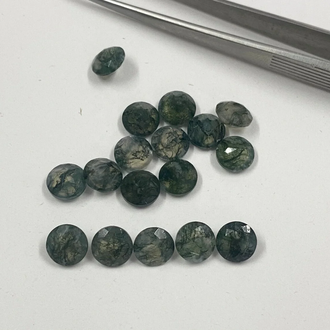 Натуральные граненые полудрагоценные камни 9 мм из Моха агата круглой огранки оптовая цена Интернет-магазин от индийского поставщика заказ онлайн