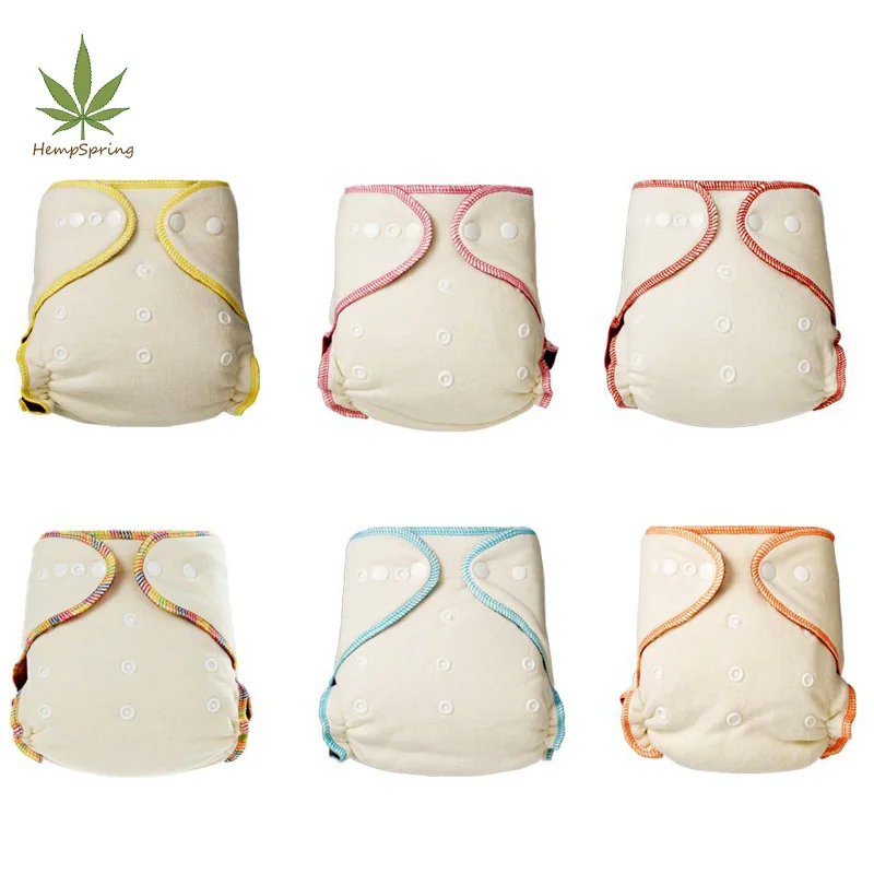 Hemp / Cotton Inserts for Baby Cloth Diapers Good absorb one size fitted one set cloth PUL diaper cover for baby