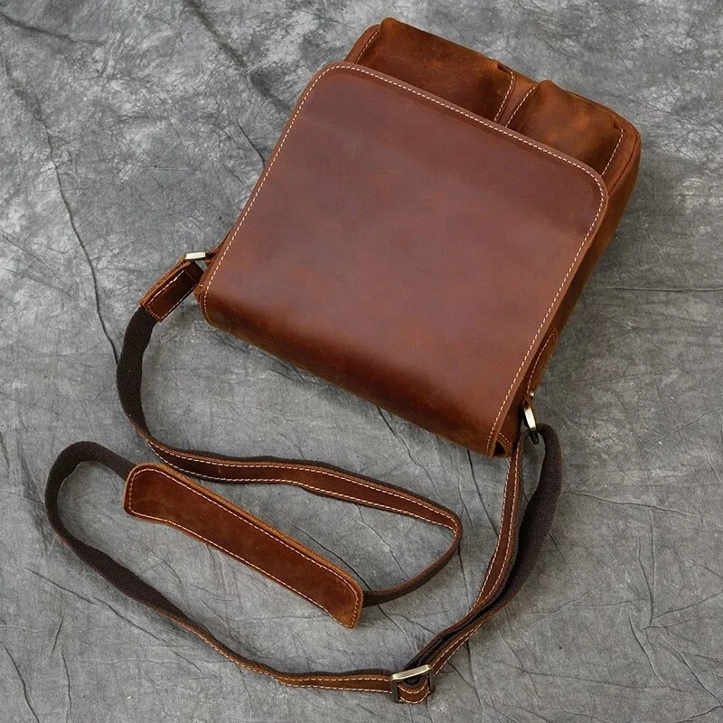 New Arrivals Genuine Leather Shoulder High Quality Crossbody Men Sling Messenger Boys School Bag MBF-0391