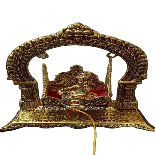 Высокое качество ручной работы позолоченный Bal Krishna Jhoola для храмового декора и украшения дома от производителя из Индии