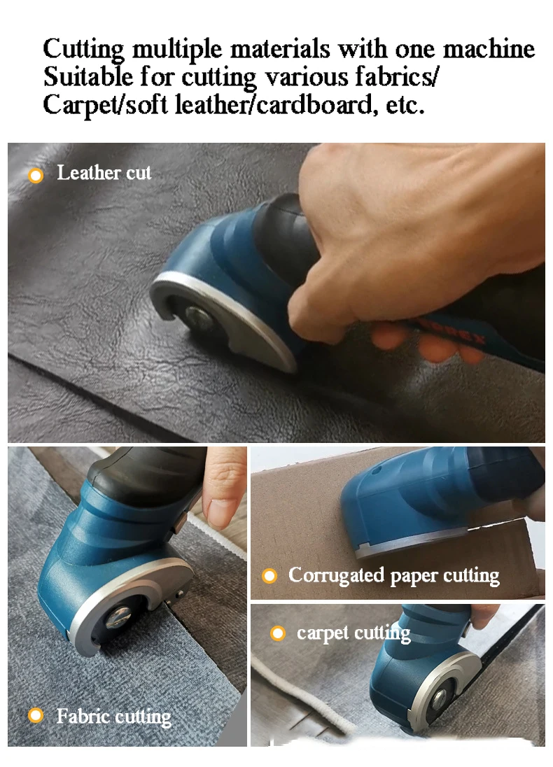 Pink Electric Handheld Cordless Mini Scissors  Clothing Portable Round Blade Fabric Cutting Machine