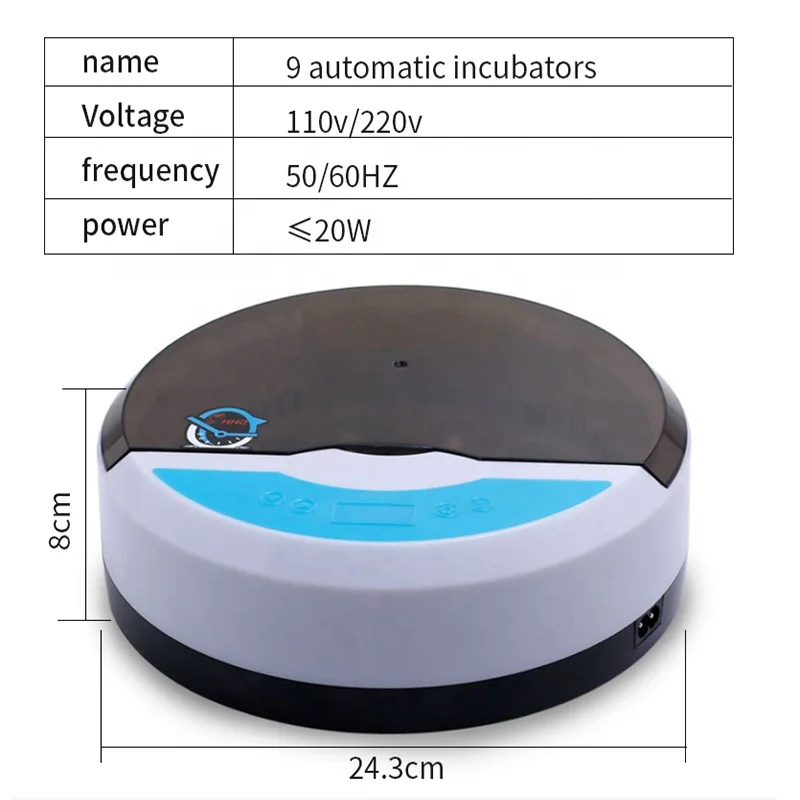 9 Egg Hatcher 110V 220V Broiler Automatic Mini Brooder Goose Duck Quail Pigeon Chicken Egg Hatching Machine
