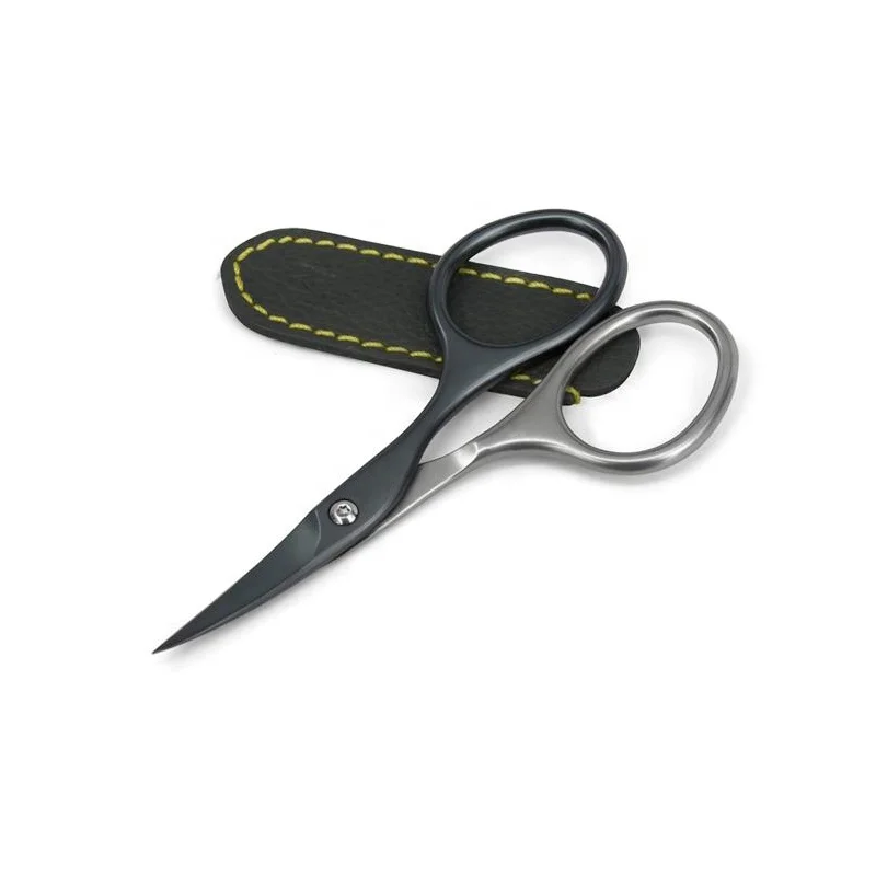 
Half Gold Plated Stainless Steel Straight Cuticle and Nail Scissors With Custom logo for Nail Beauty Care Make Tool Scissors 