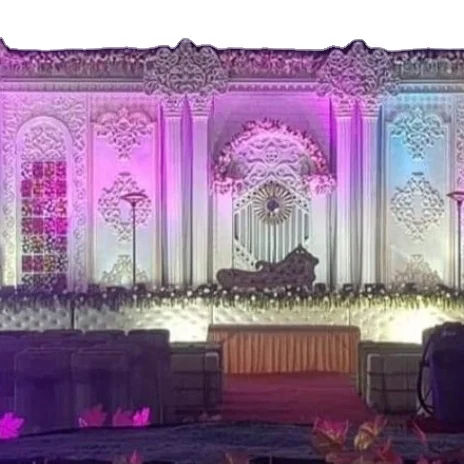 complete setup for wedding stage mandap  decoration Arch Stage Wedding Indian wedding Mandap  banquet decoration for party