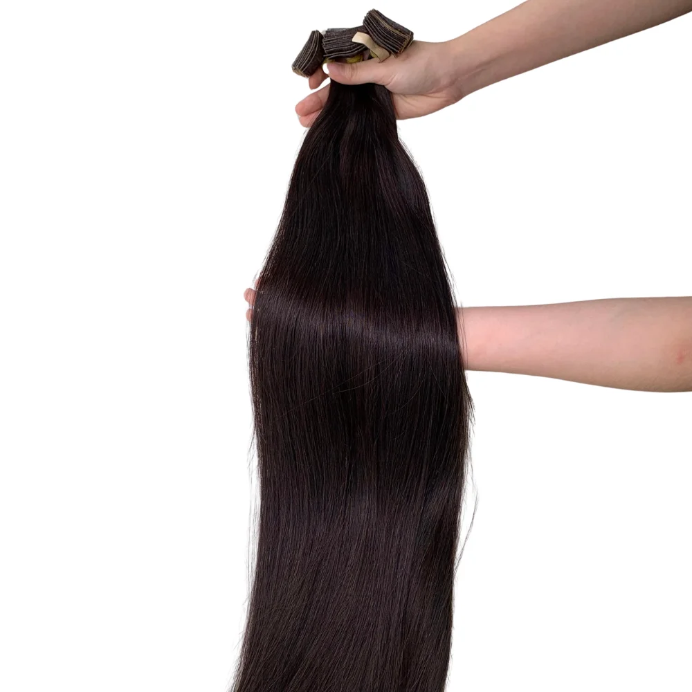 Tape In Weft Natural Straight Hair Extensions Bulk Sale Virgin Hair Beauty From Vietnam Manufacturer