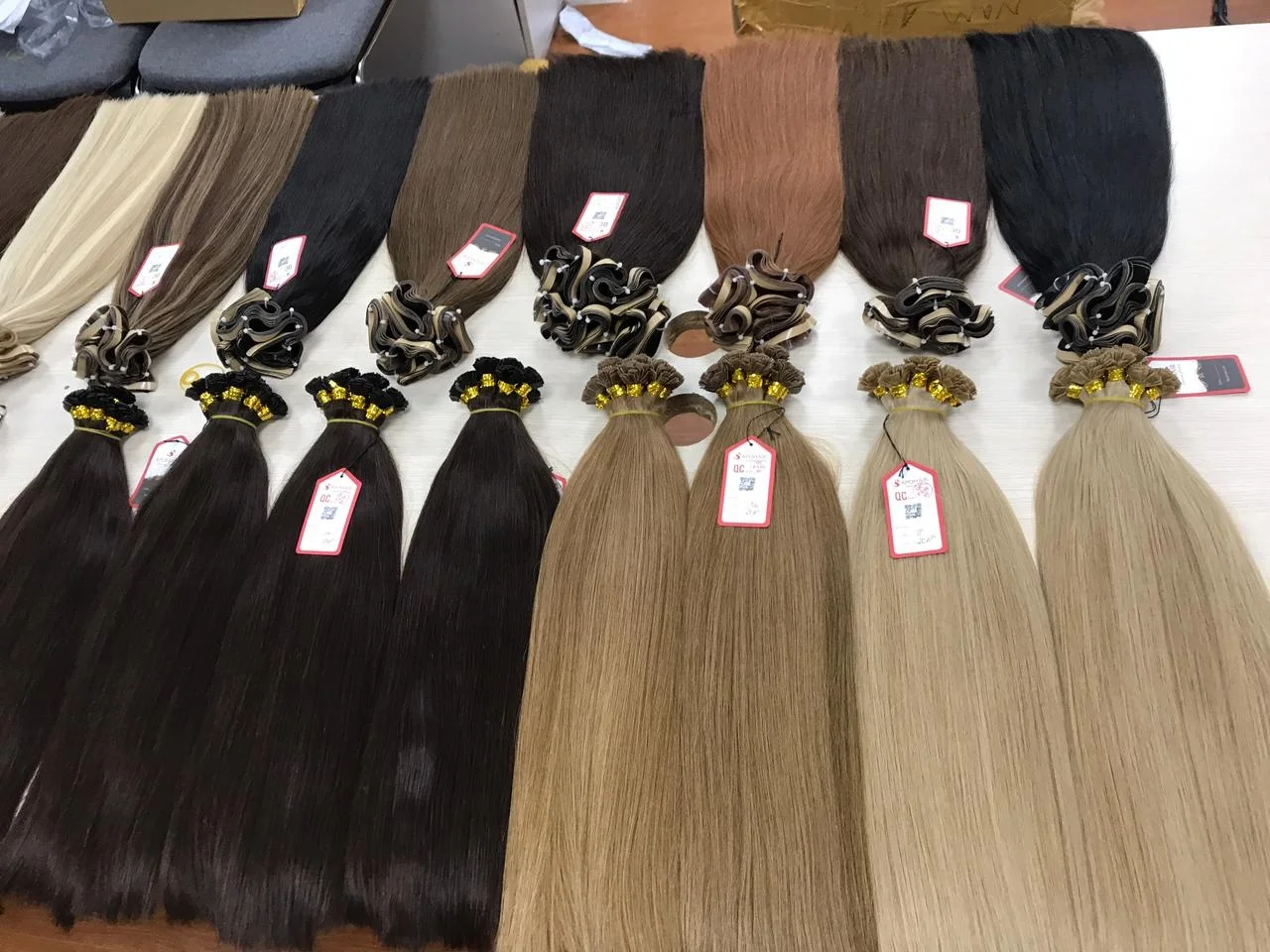 Brazilian Hair Bundles, Invisible Tape Hair Extension Large Stock Top Quality Double Drawn Virgin