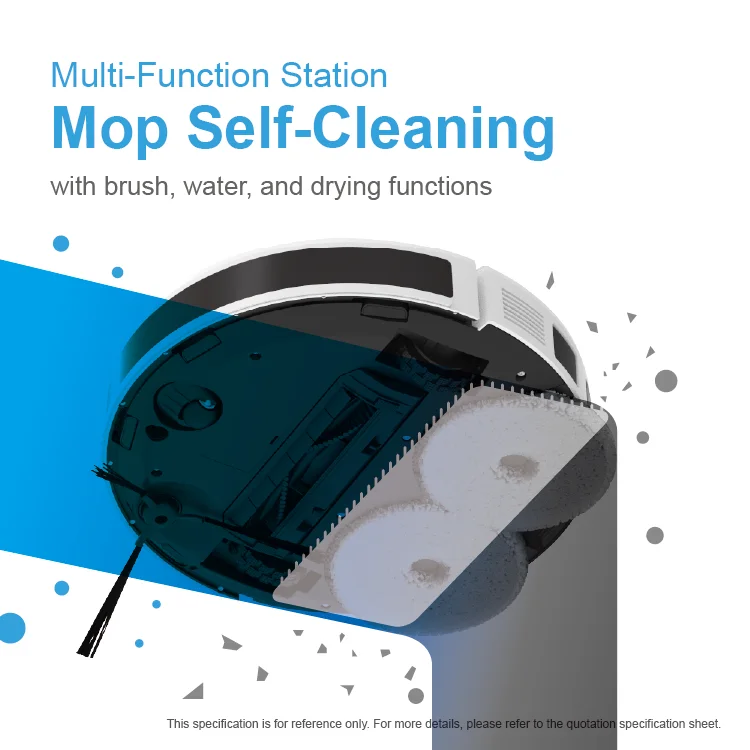 2024 New Arrival Smart Auto Charging Robot Electric Self-Cleaning Dock with Mopping and Wet/Dry Mop Functions for Household Use