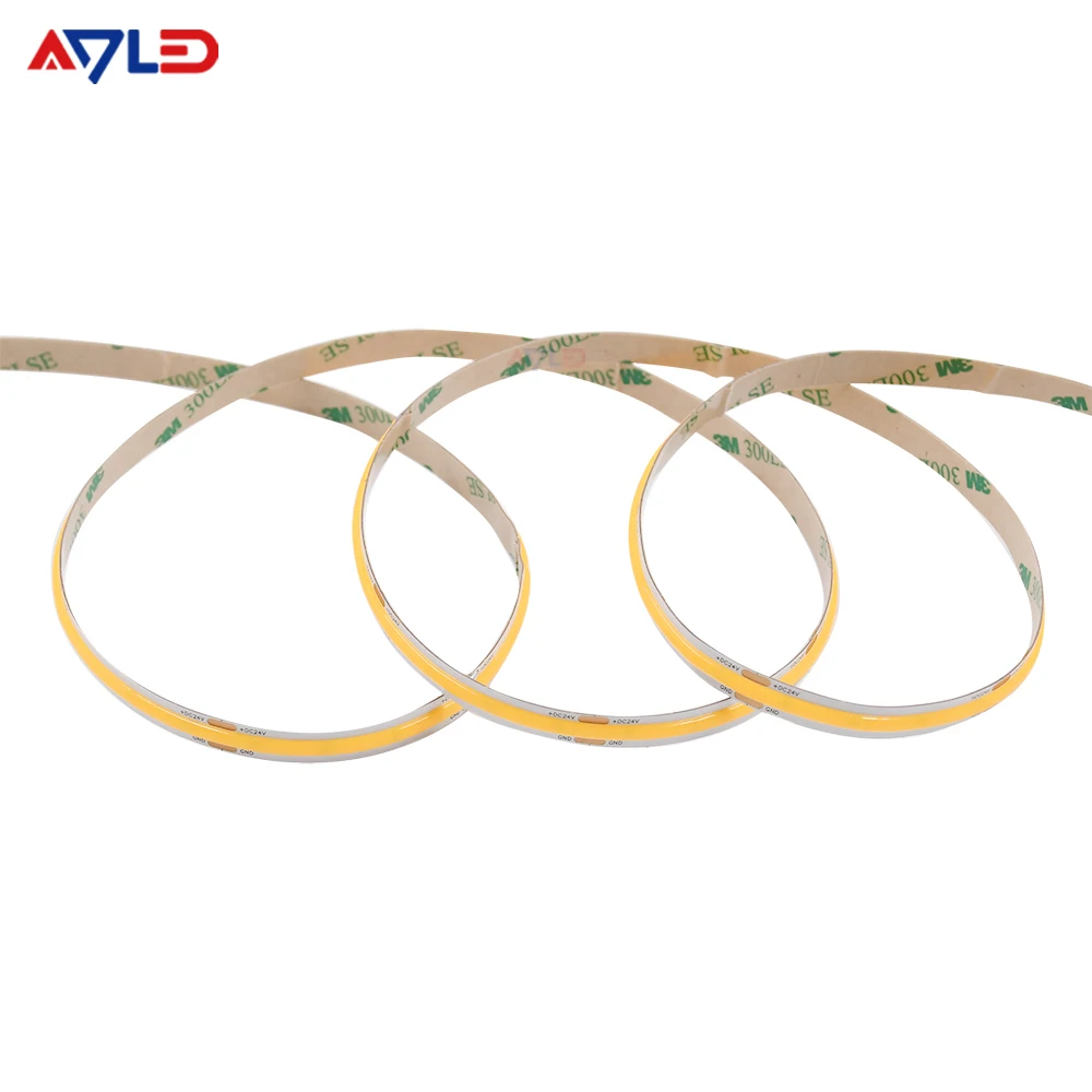 High Efficiency Cob DC24V Flexible LED strip Light 480leds/m 1300lm/m with 3-Year Warranty White IP20 Rated CE/ROHS Listed