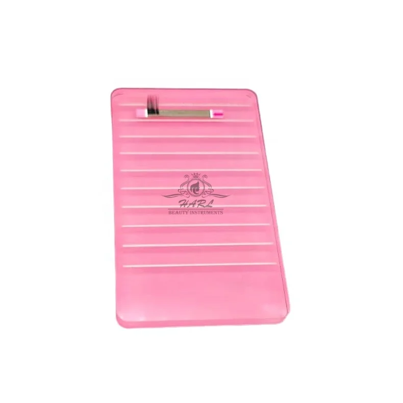 Customize Logo Pink Color Lash Tiles Acrylic Lash Palette Lash Holder Pallet Eyelash Tile For Eyelash Extension