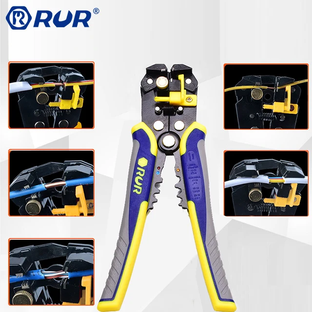 Crimping Tools Cutting 3 in 1 8-inch Automatic Cable Multi Functional Wire Stripper Pliers