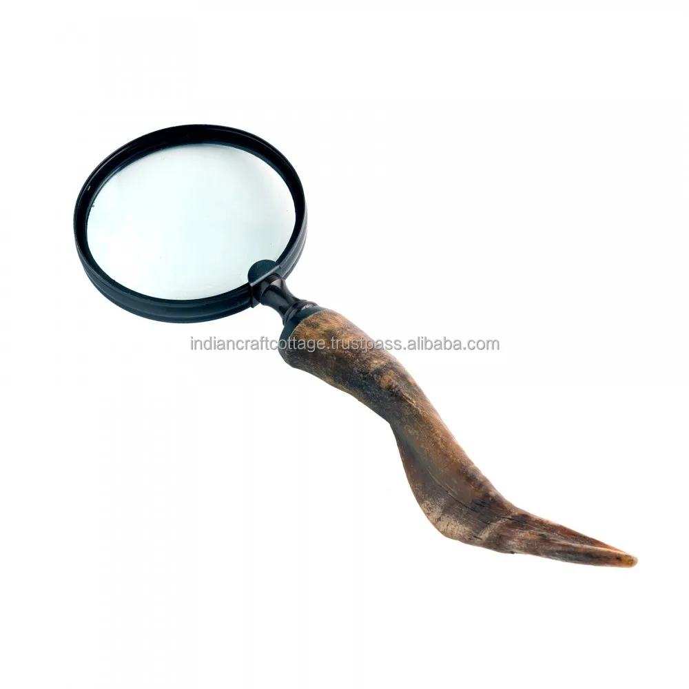 Got Horn Handle Magnifying Glass / Real Horn Magnifying Glass / Magnifying Glass with antique Handle