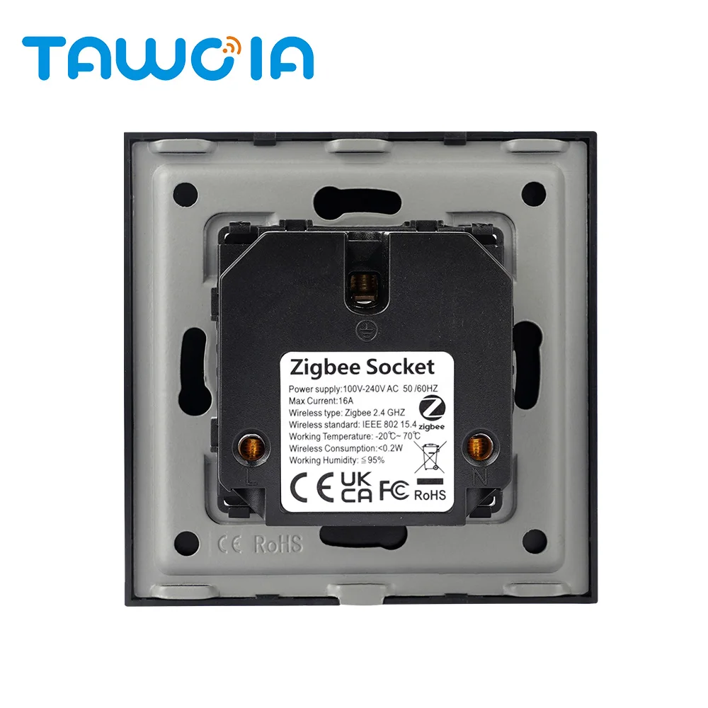 TAWOIA ZigBee Smart Germany Power Socket Outlet Type with Grounding 16A Smart Life smart home socket