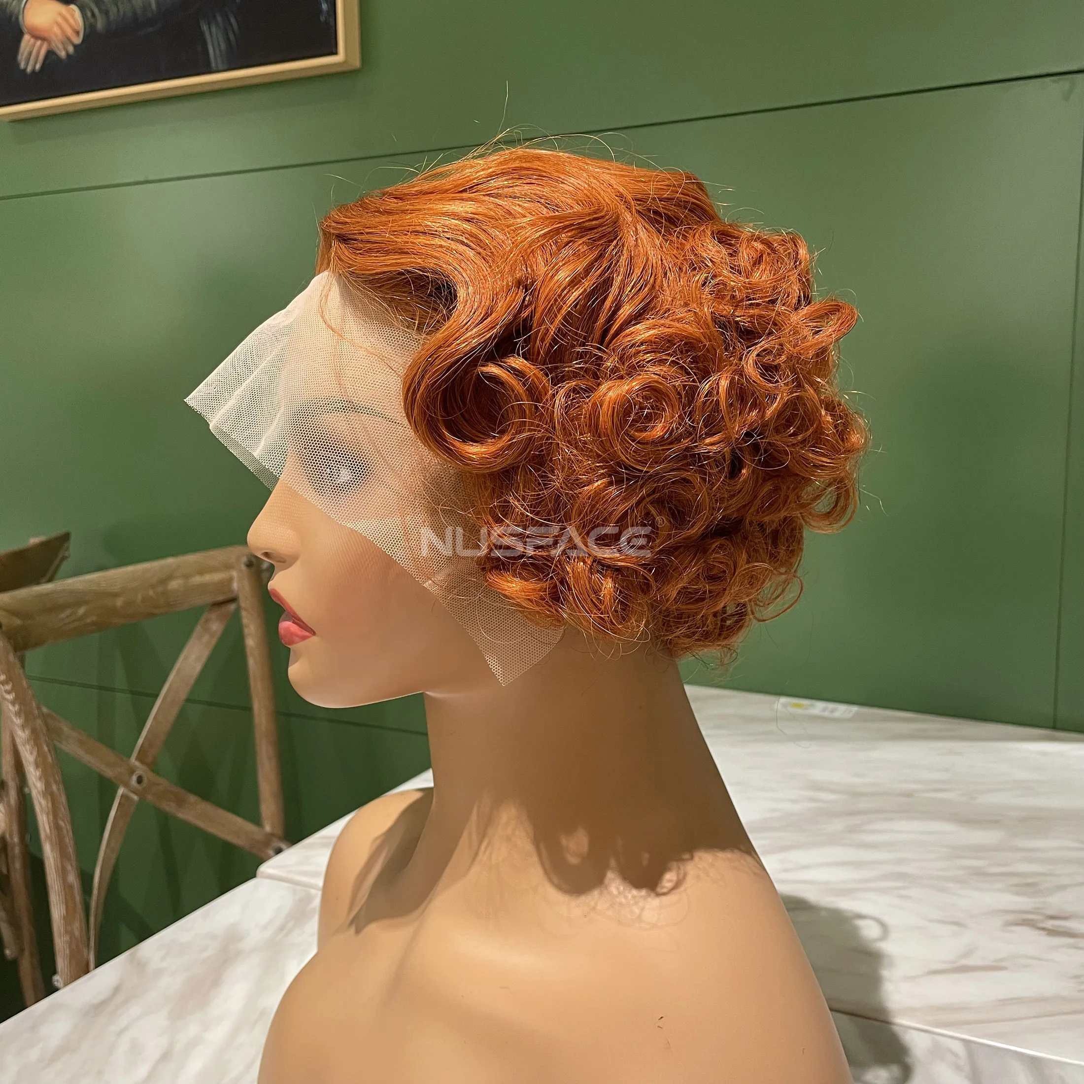Perruque Pixie Cut Wig Human Hair Curly Bob Short Pixie Cut Lace Wig Preplucked Bleached Knots T Part Lace Pixie Wig