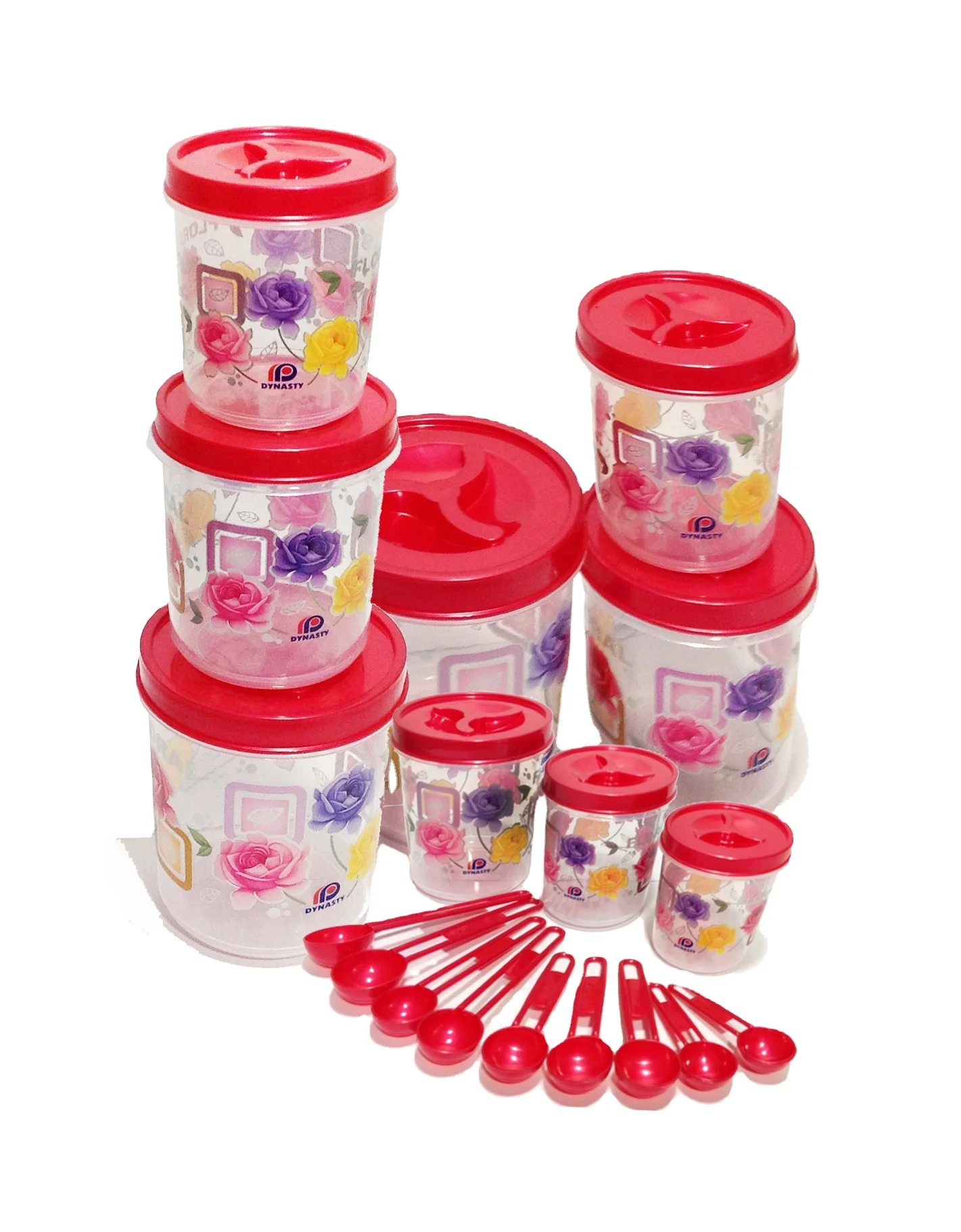 2023 New round plastic food storage container 10 PCS SET Export from India high quality with low cost