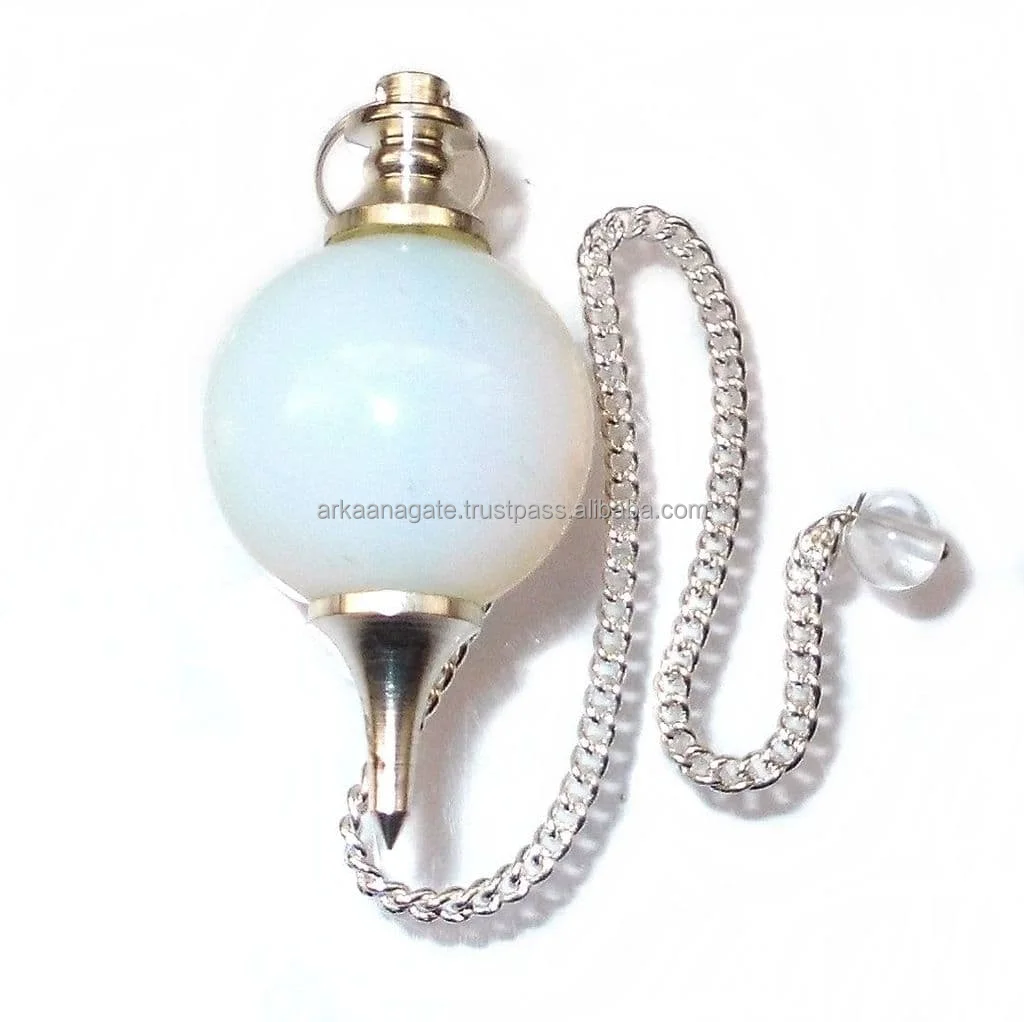 Wholesale Opalite Round Pendulum Dowsing hand made sunshine chakra crystals healing for sale