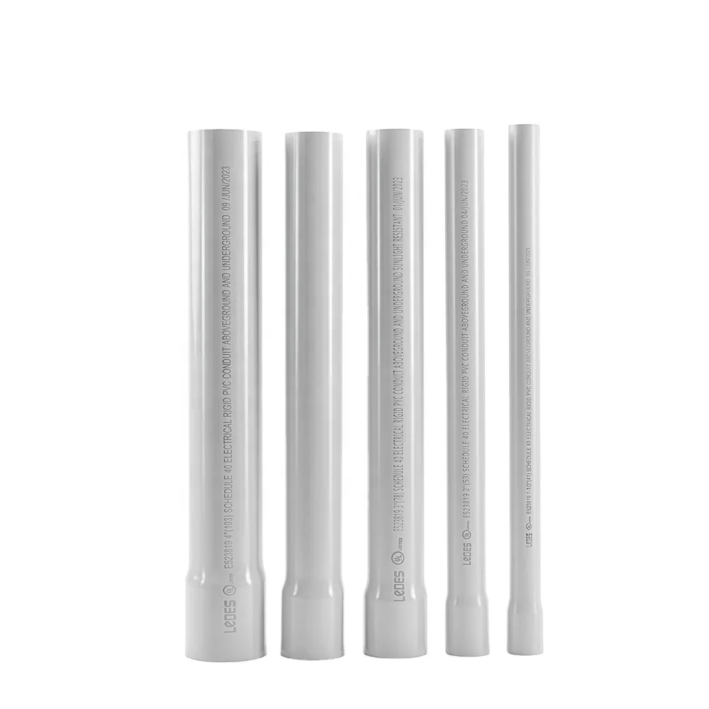 Ledes UL Approved 20mm 25mm 32mm Rigid PVC Conduit Price UL651 Electrical Conduit SCH 40 PVC  Pipe 2' 3 4 Inch
