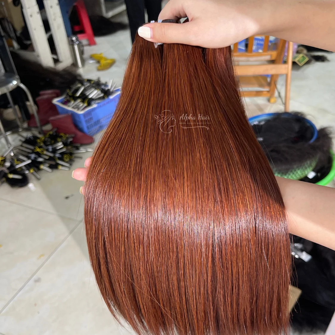 Super Healthy Virgin Thick One Donor Bone Straight Cheapest Silky Hair Extensions 100% Pure Vietnamese Raw Hair Bob Wig Weave