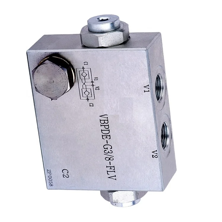 VBPDE A FLV Steel Hydraulic High Pressure Control Fittings  Double Pilot Check Valve