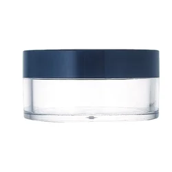 Factory Directly 45 ml Plastic Cosmetic Clear PS Jar with Black ABS Lid J-4558DF