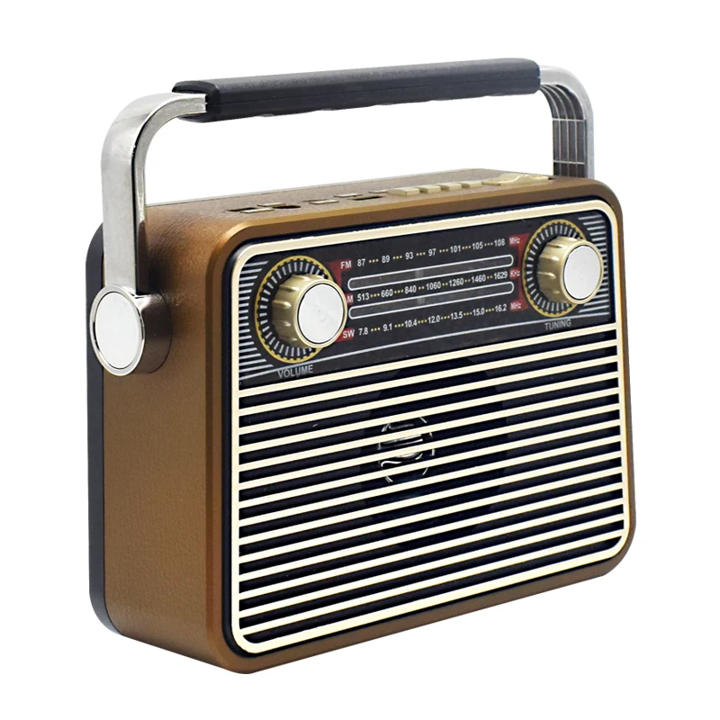 Классическое винтажное стильное радио AM FM SW портативное на батарейках или транзисторах переменного