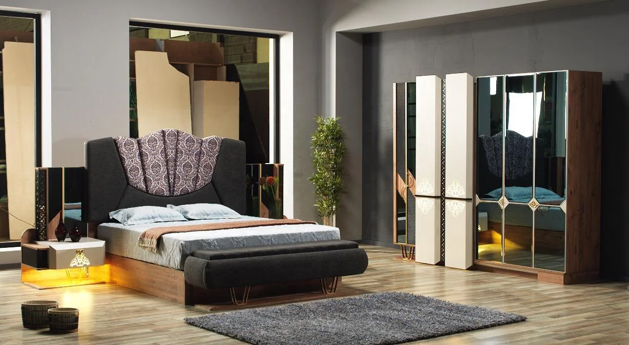 Diwan bedroom set modern design Turkish made High quality nice model king queen size bed with storage