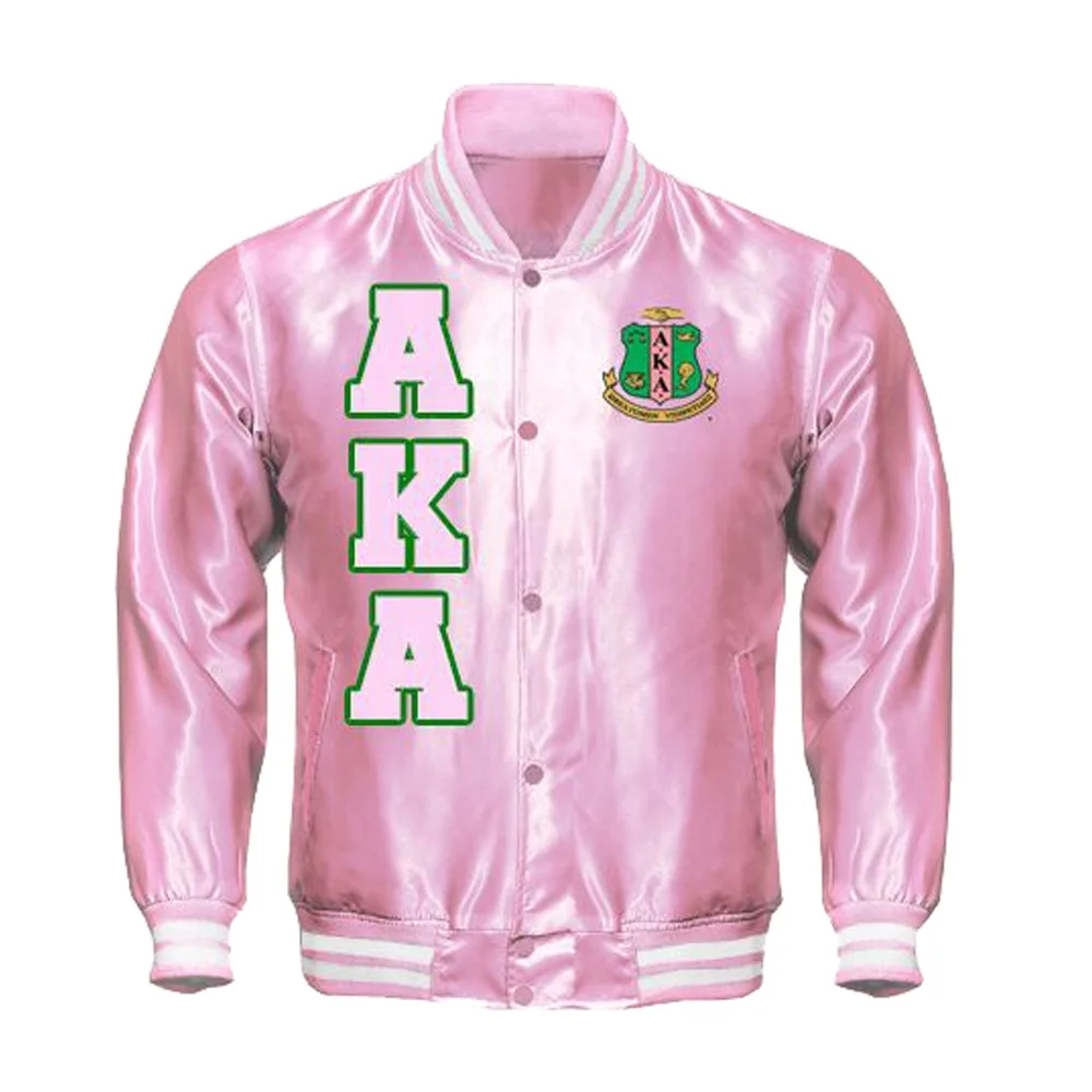 American football Jacket Custom Embroidery Satin Silk College Letterman Team Jacket Fashion Spring Coat Baseball Jackets