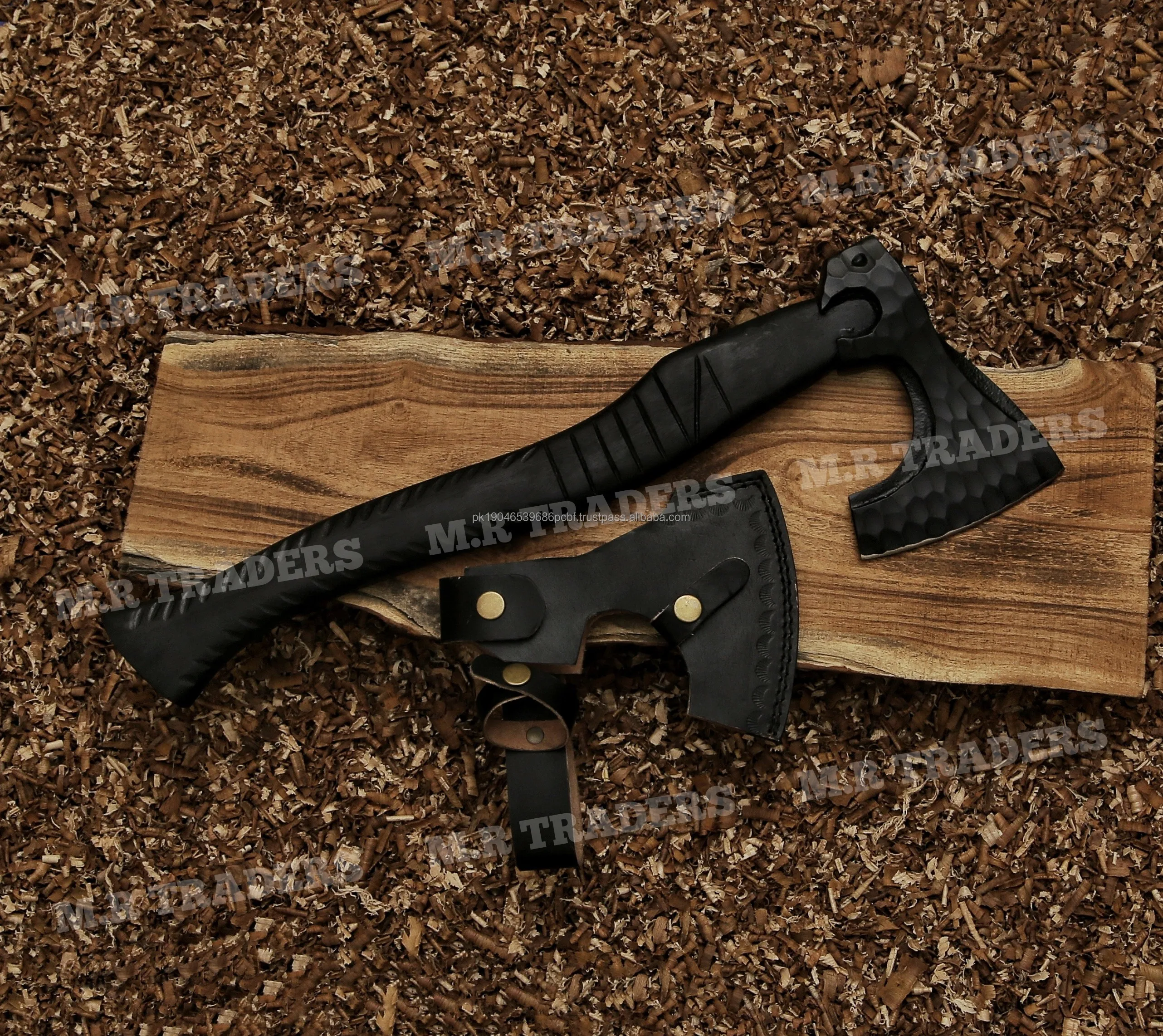 Custom Designed Forged Carbon Steel Viking Axe Functional Tomahawk with Sheath for Outdoor & Camping Real Hatchet Splitting Sale