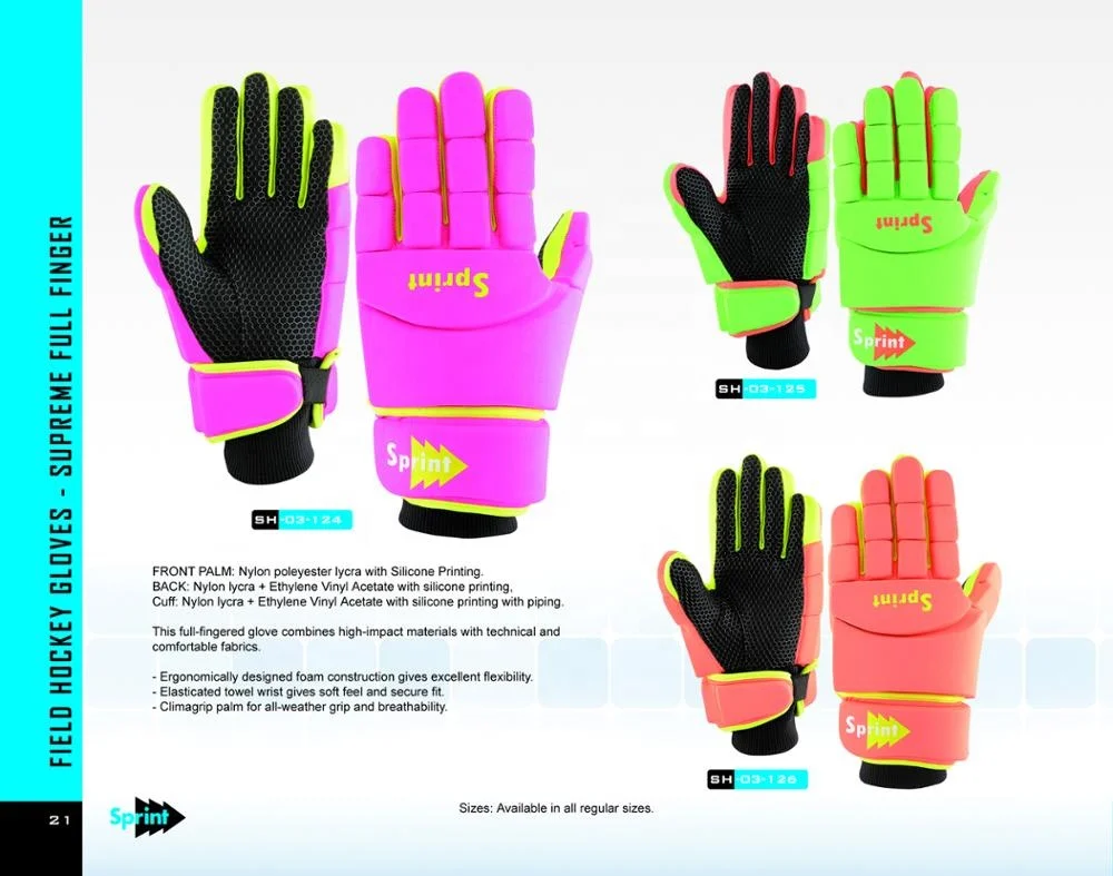 Left Hand Field Hockey Gloves / Customized Ice Hockey Indoor Gloves Poly Bag Acceptable